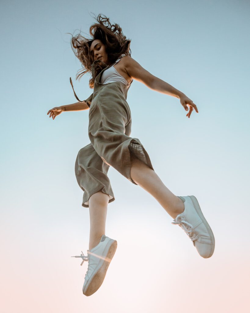 Jumping girl by